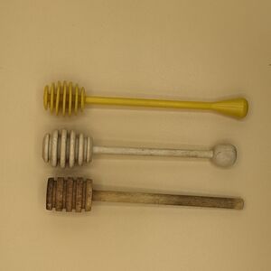Vintage Honey Dipper Stick 3 Dipper Sticks for Honey Syrup Stirring Dipping
